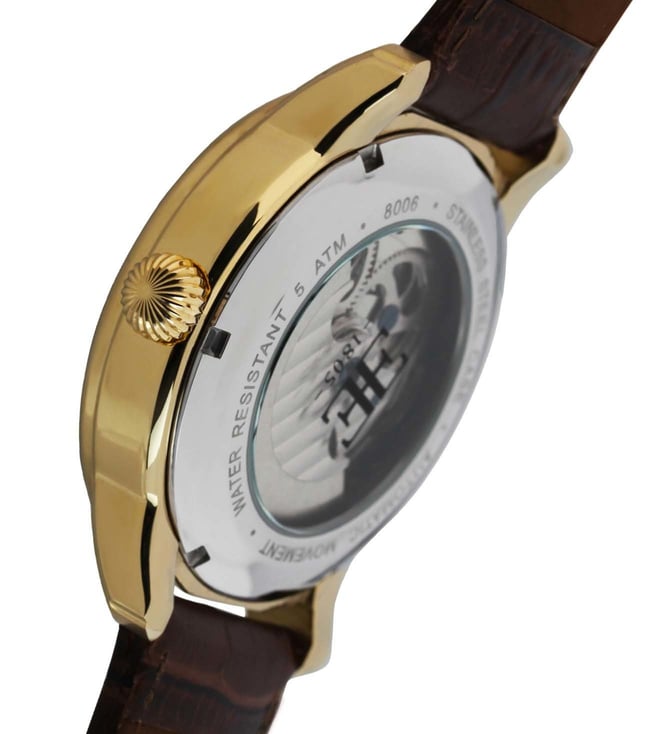 EARNSHAW Longitude Automatic Skeleton Dual Time Watch for Men ES-8006-02 - KRISHNA WATCH COMPANY