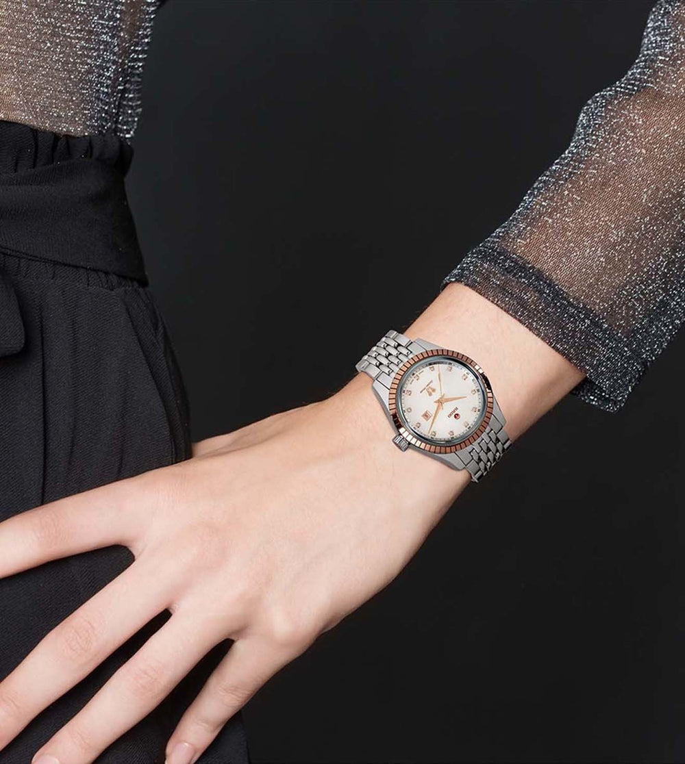 RADO Hyper Chrome Classic Automatic Diamonds Watch for Women R33102903 - KRISHNA WATCH COMPANY