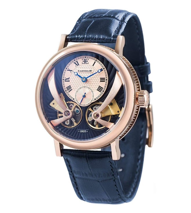 EARNSHAW Beaufort Anatolia men Automatic Open Heart Skeleton Watch - KRISHNA WATCH COMPANY