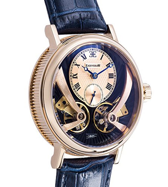 EARNSHAW Beaufort Anatolia men Automatic Open Heart Skeleton Watch - KRISHNA WATCH COMPANY