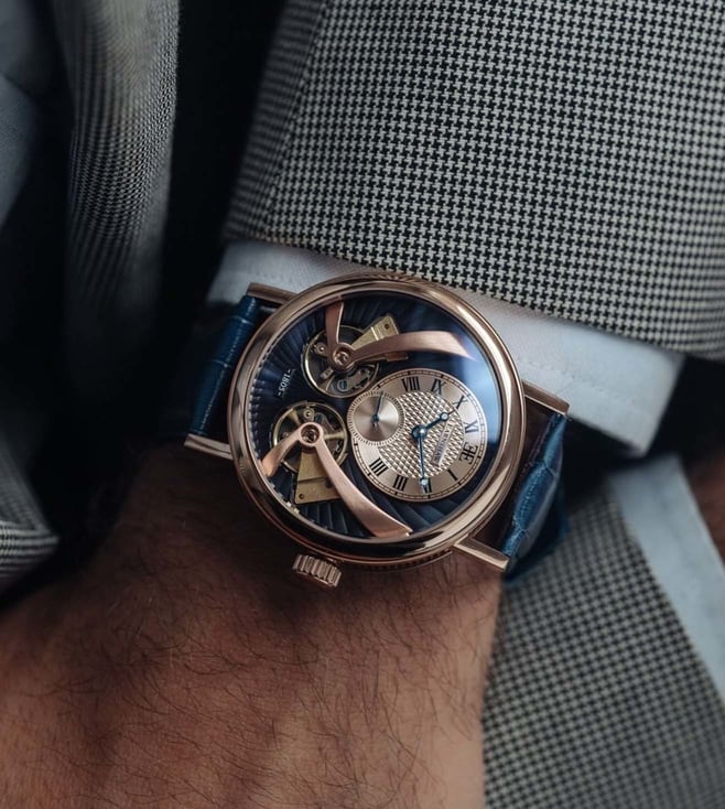 EARNSHAW Beaufort Anatolia men Automatic Open Heart Skeleton Watch - KRISHNA WATCH COMPANY