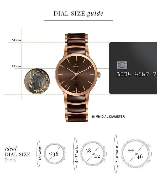 RADO Centrix Automatic Unisex Watch R30036302 - KRISHNA WATCH COMPANY