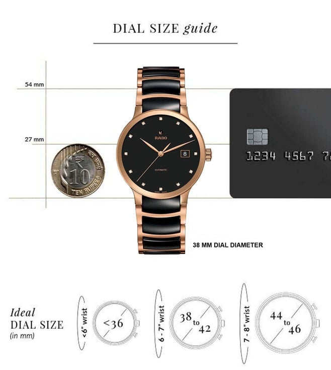 RADO Centrix Automatic Unisex Watch R30036732 - KRISHNA WATCH COMPANY