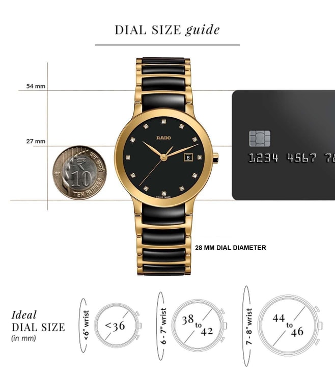 RADO CENTRIX AUTOMATIC DIAMONDS Watch for Women R30528762 - KRISHNA WATCH COMPANY