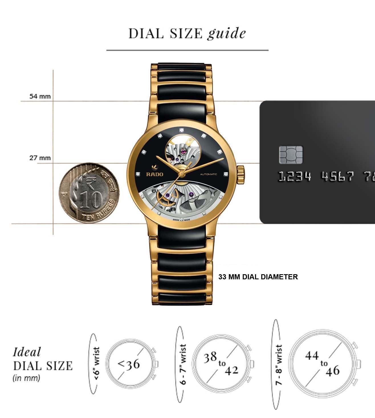 RADO CENTRIX AUTOMATIC DIAMONDS OPEN HEART for Women R30246712 - KRISHNA WATCH COMPANY