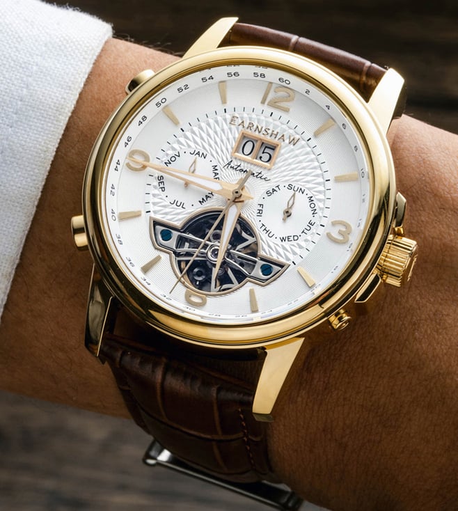 EARNSHAW Marylebone Grand Open Heart Multifunction Watch for Men ES-8177-08 - KRISHNA WATCH COMPANY