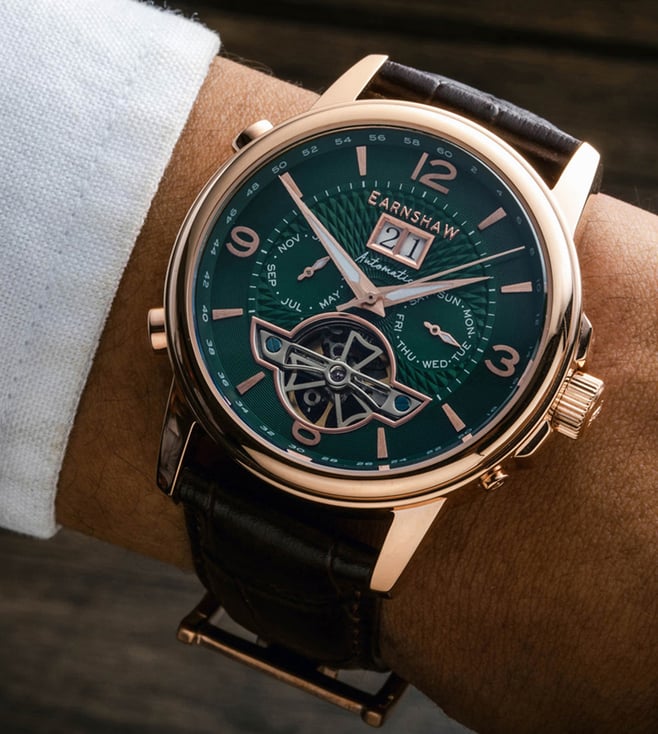 EARNSHAW Marylebone Automatic Skeleton Grand Open Heart Watch for Men ES-8177-0A - KRISHNA WATCH COMPANY