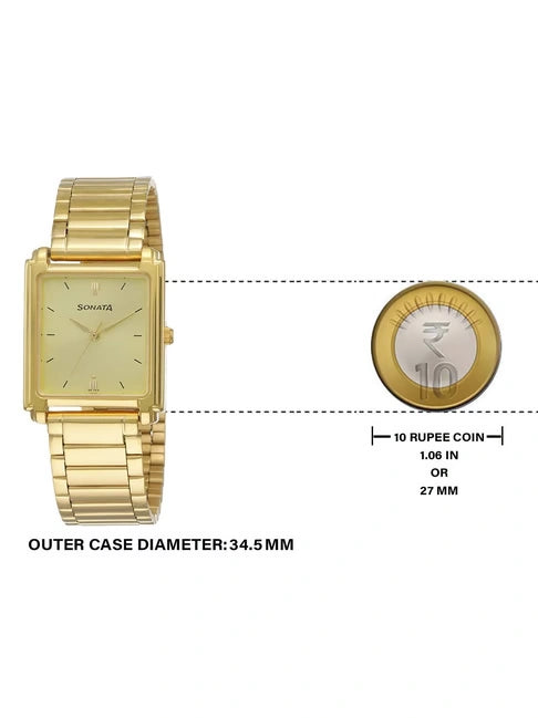 Sonata Analog Watch for Men NP7053YM02 - KRISHNA WATCH COMPANY
