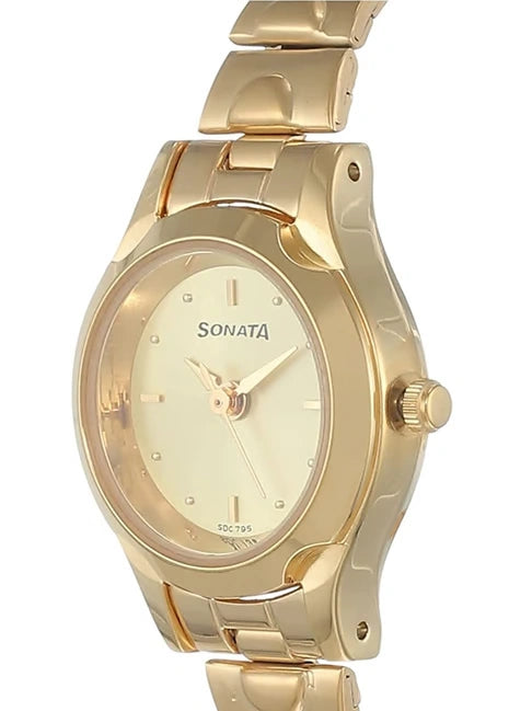 Sonata Analog Watch for Women NP8098YM02 - KRISHNA WATCH COMPANY