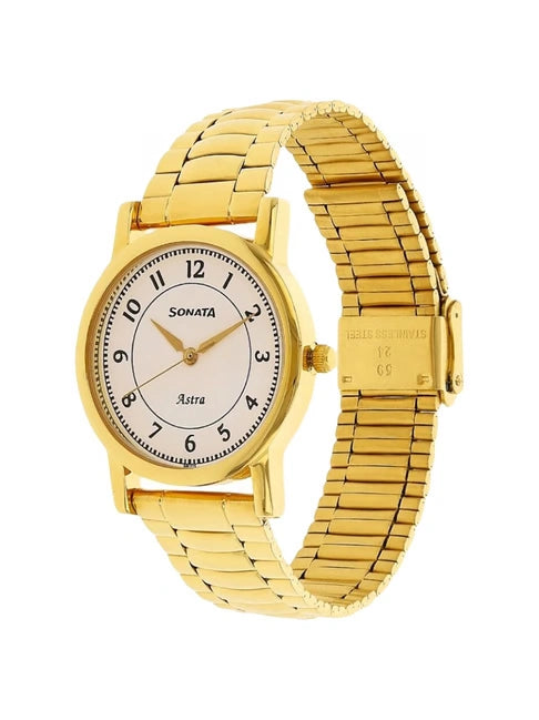 Sonata Astra Analog Watch for Men NP77049YM03 - KRISHNA WATCH COMPANY