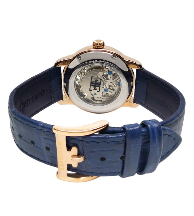 EARNSHAW Longitude Automatic Skeleton Moonphase Dual Time Watch For Men ES-8006-0A - KRISHNA WATCH COMPANY