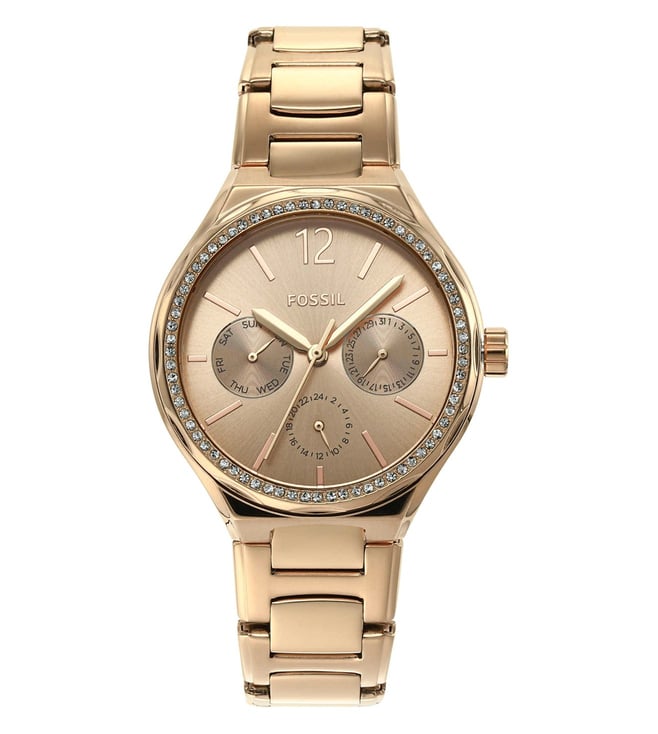 Eevie Multifunction Rose Gold Stainless Steel Watch BQ3721 - KRISHNA WATCH COMPANY