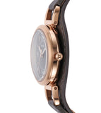 Carlie Three-Hand Black Eco Leather Watch ES5212