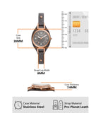 Carlie Three-Hand Black Eco Leather Watch ES5212