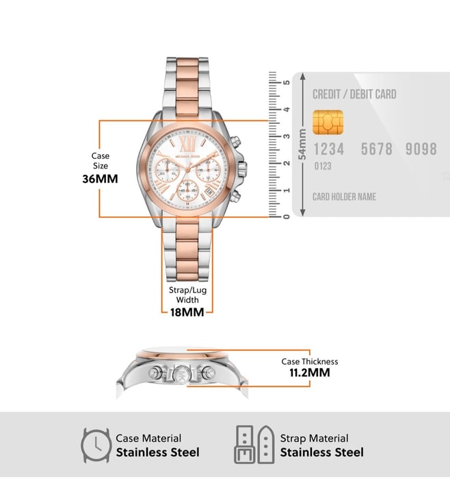 Michael Kors Bradshaw Chronograph Watch for Women MK7258 - KRISHNA WATCH COMPANY