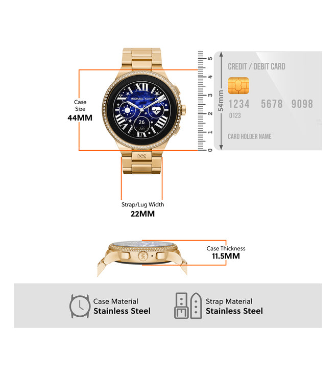 MICHAEL KORS MKT5144 Gen 6 Camille Women Smart Watch - KRISHNA WATCH COMPANY