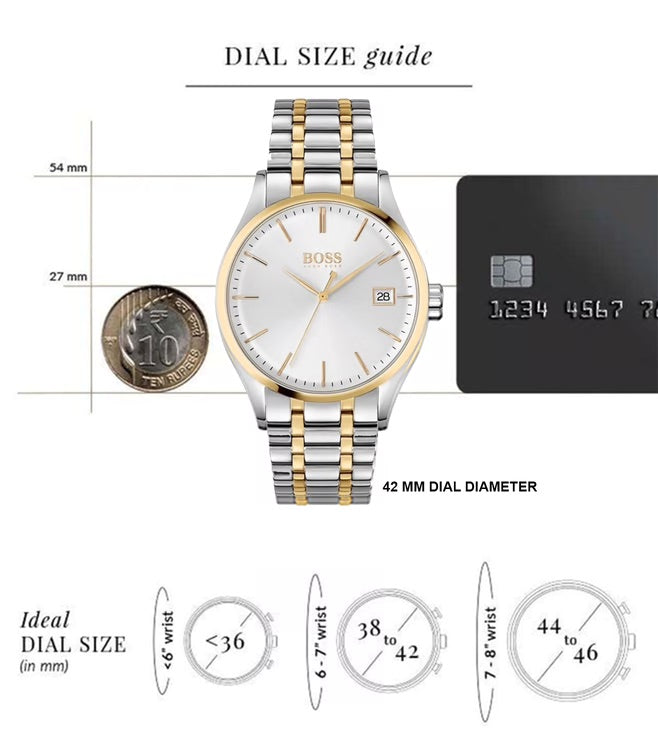 Hugo Boss Commissioner Quartz Watch for Men 1513835 - KRISHNA WATCH COMPANY