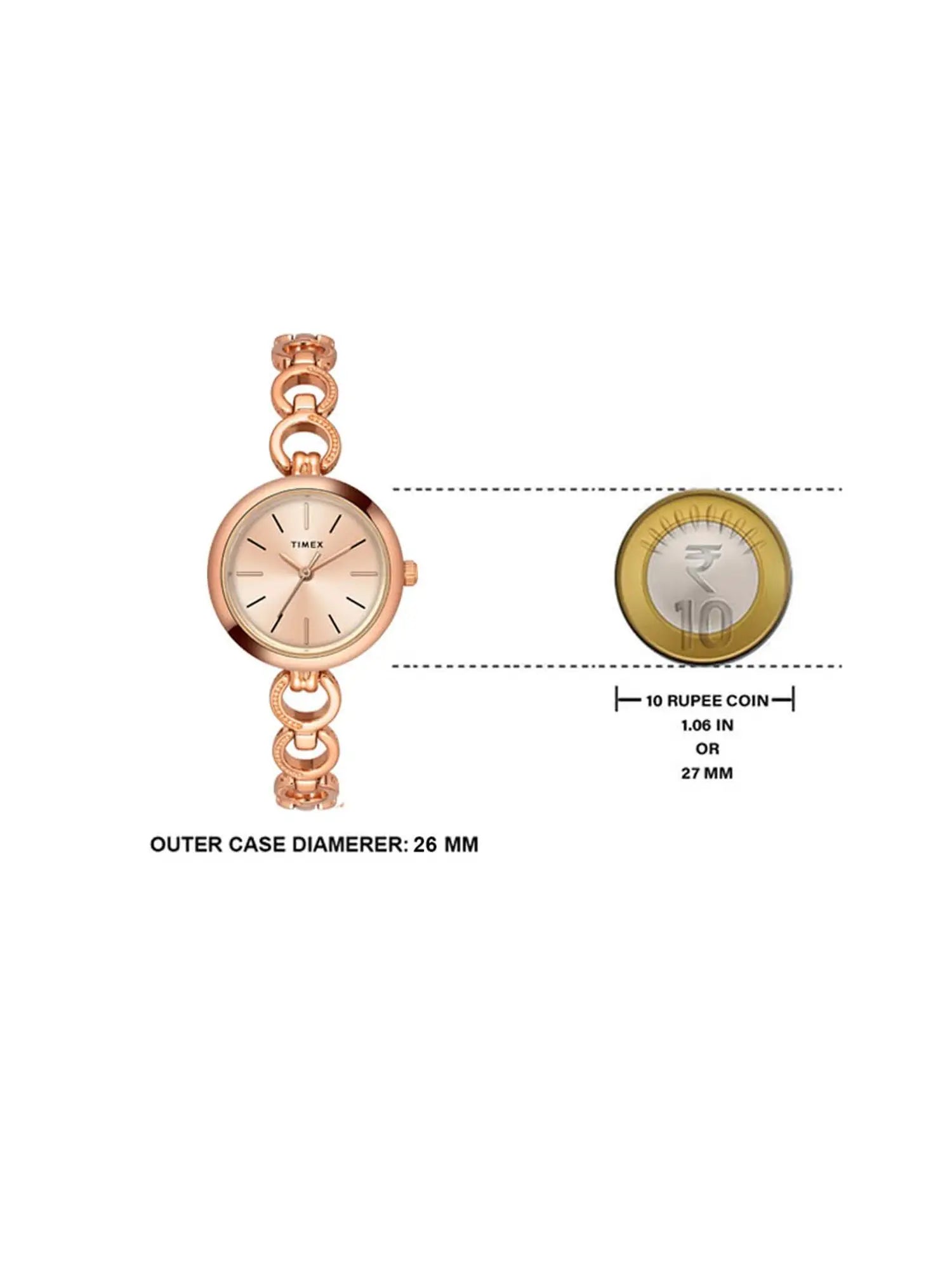 Timex Classics Collection Watch, Round Dial With 26mm Case Width - TWEL11434 - KRISHNA WATCH COMPANY