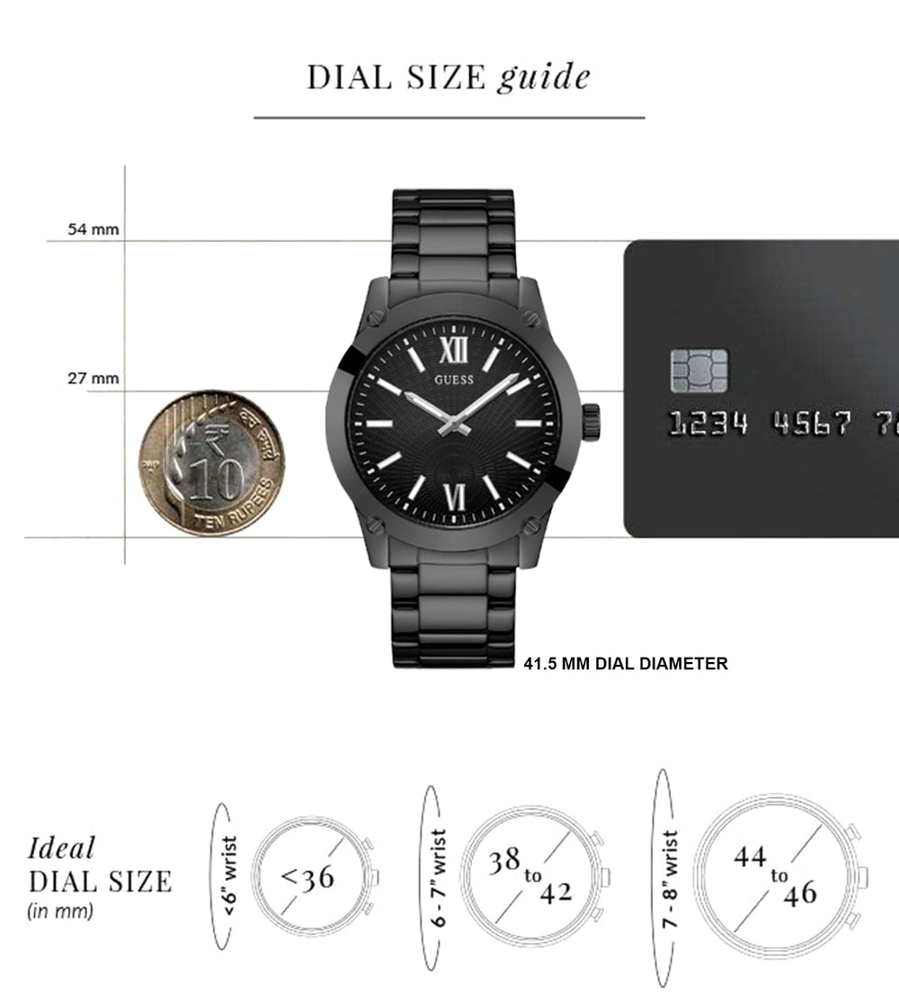 GUESS Crescent Analog Watch for Men - GW0574G3 - KRISHNA WATCH COMPANY