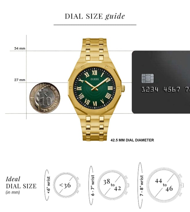Guess astrological Men's Gold Tone Analog Watch - GW0575G2 - KRISHNA WATCH COMPANY