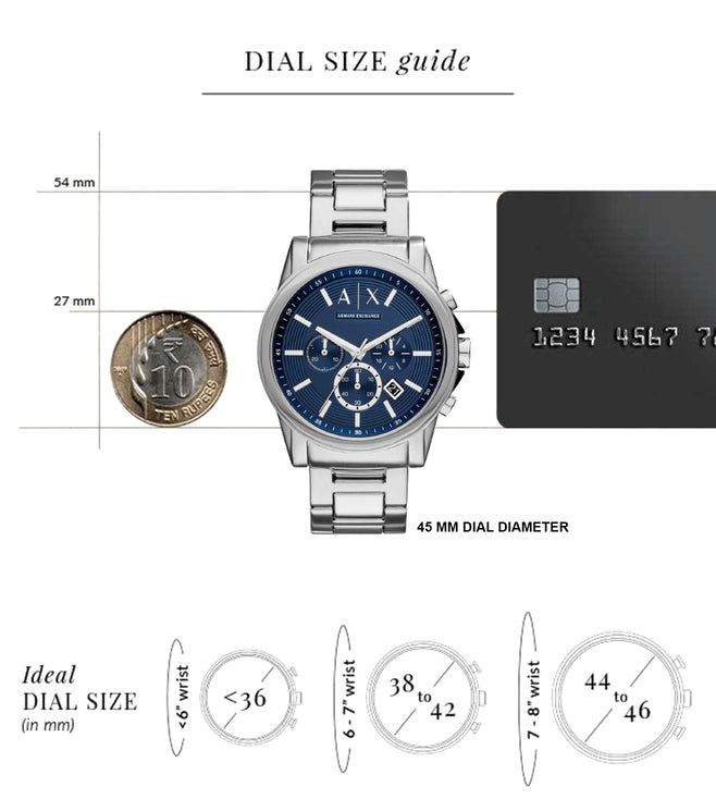 ARMANI EXCHANGE AX2509 Outerbanks Chronograph Watch for Men - KRISHNA WATCH COMPANY