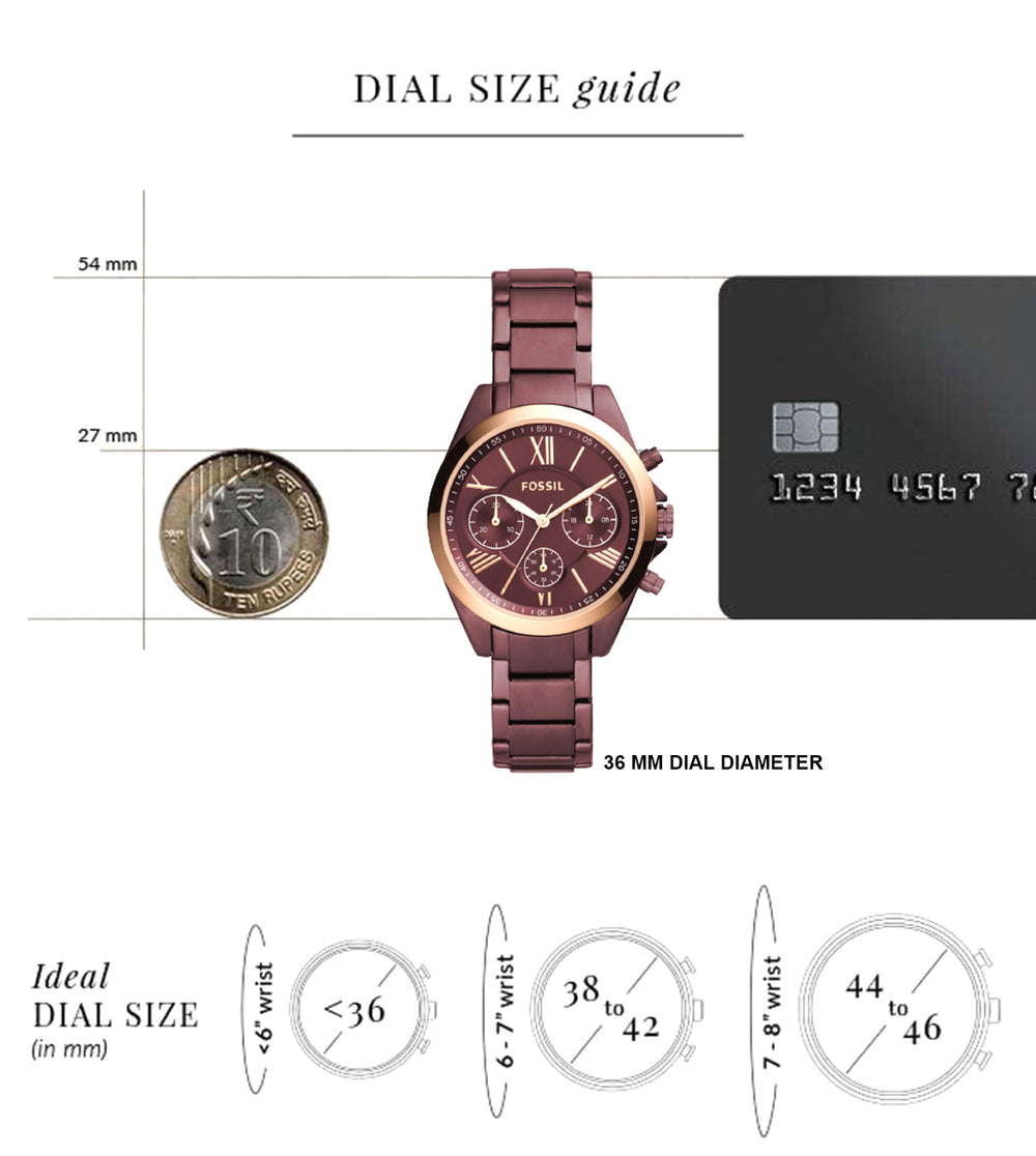 FOSSIL Modern Courier Chronograph Watch for Women BQ3281 - KRISHNA WATCH COMPANY
