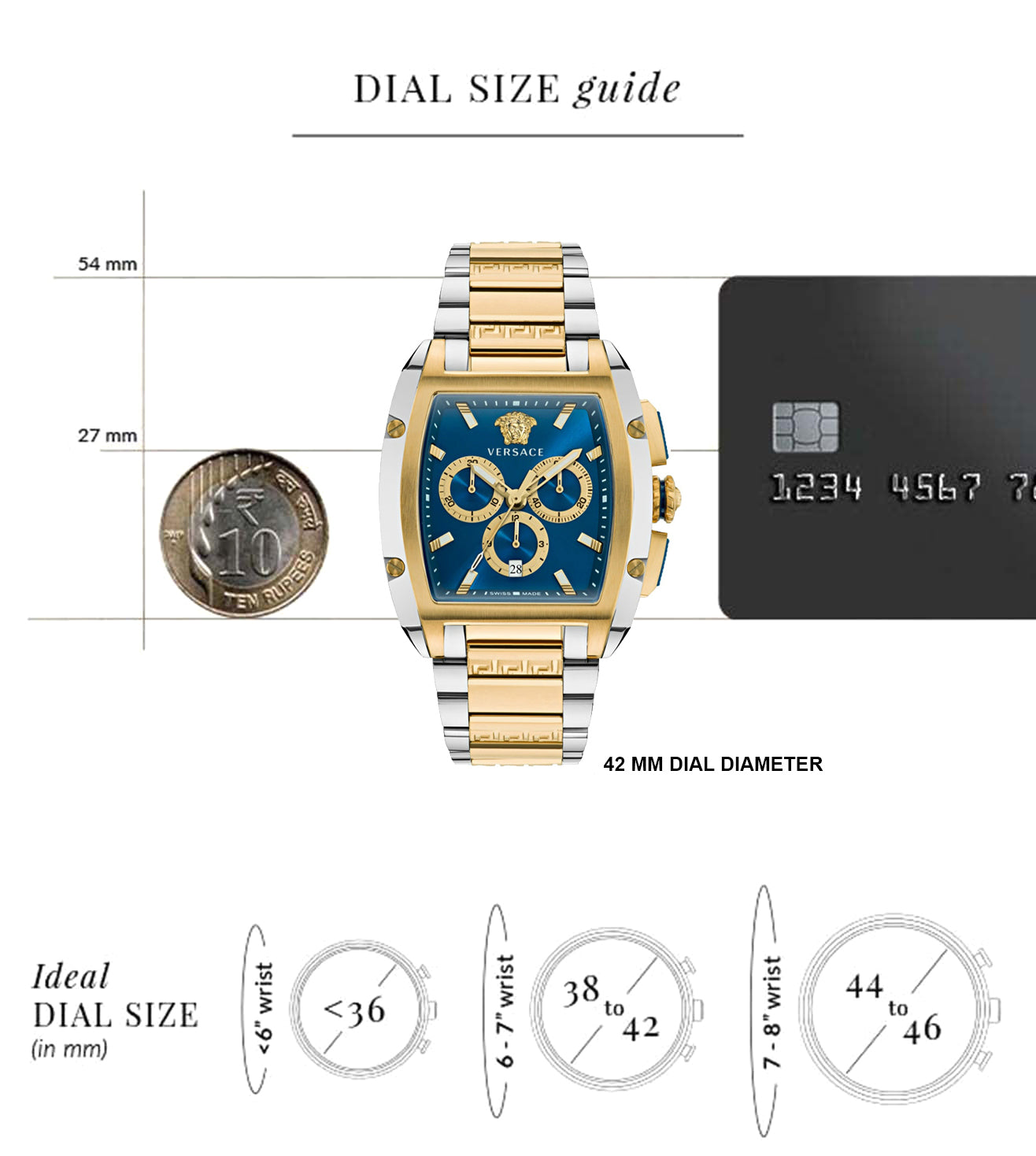 VERSACE Chronograph Watch for Men - VE6H00723 - KRISHNA WATCH COMPANY