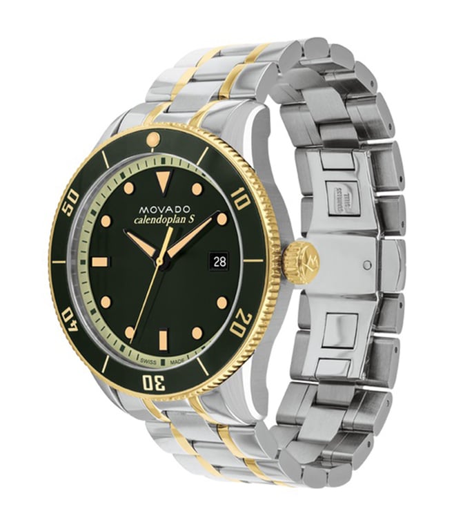 Movado Heritage Series Men Green Analog Stainless Steel Watch 3650127 - KRISHNA WATCH COMPANY