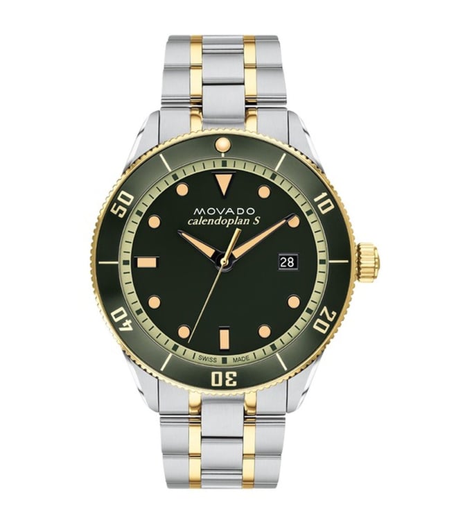 Movado Heritage Series Men Green Analog Stainless Steel Watch 3650127 - KRISHNA WATCH COMPANY