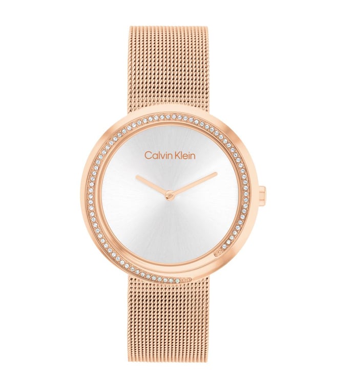 CALVIN KLEIN Twisted Bezel Watch for Women 25200312 - KRISHNA WATCH COMPANY