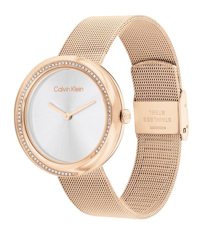CALVIN KLEIN Twisted Bezel Watch for Women 25200312 - KRISHNA WATCH COMPANY