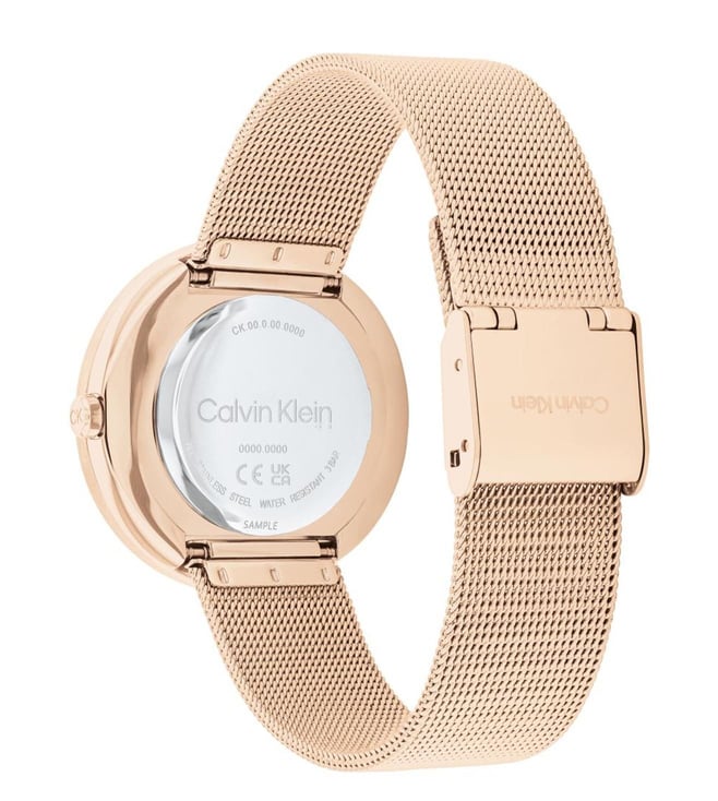 CALVIN KLEIN Twisted Bezel Watch for Women 25200312 - KRISHNA WATCH COMPANY