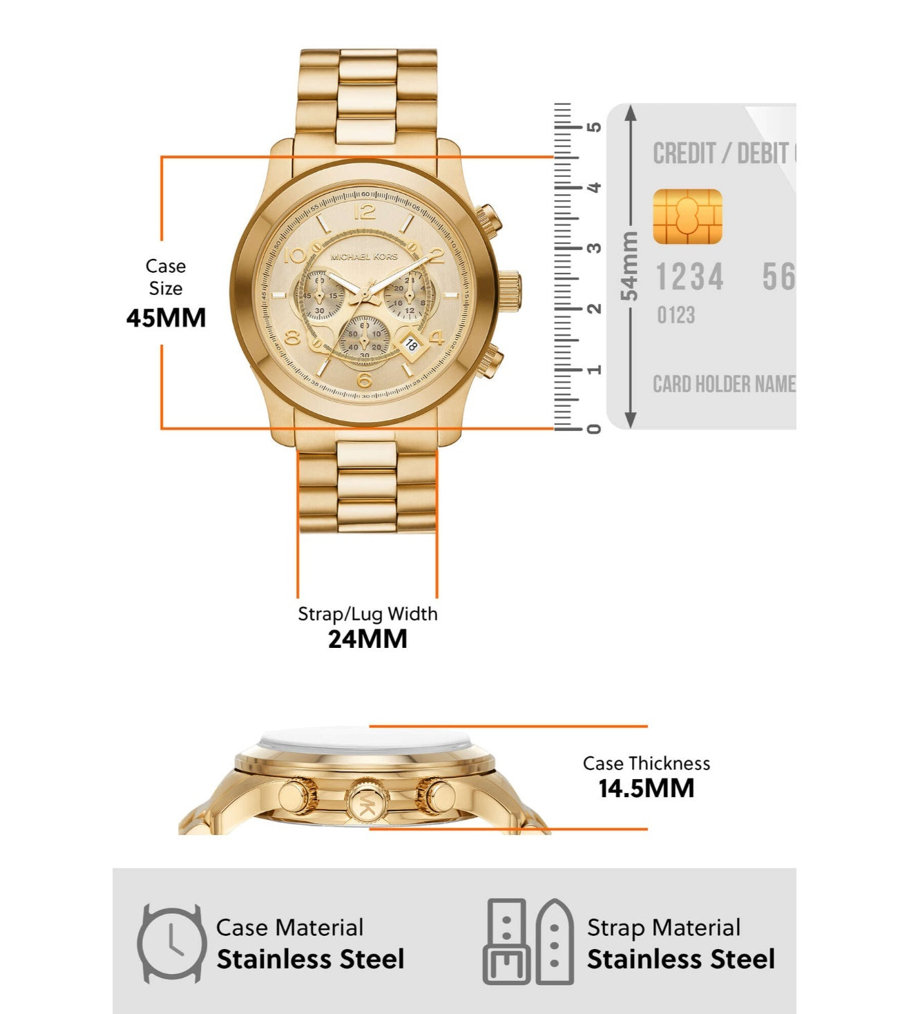 MICHAEL KORS MICHAEL Runway Chronograph Watch for Men - MK9074 - KRISHNA WATCH COMPANY