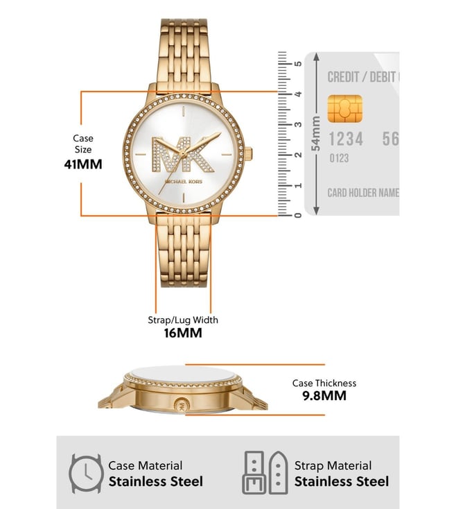 MICHAEL Michael Kors Outlet Melissa Analog Watch for Women With Bracelet MK1051SET - KRISHNA WATCH COMPANY