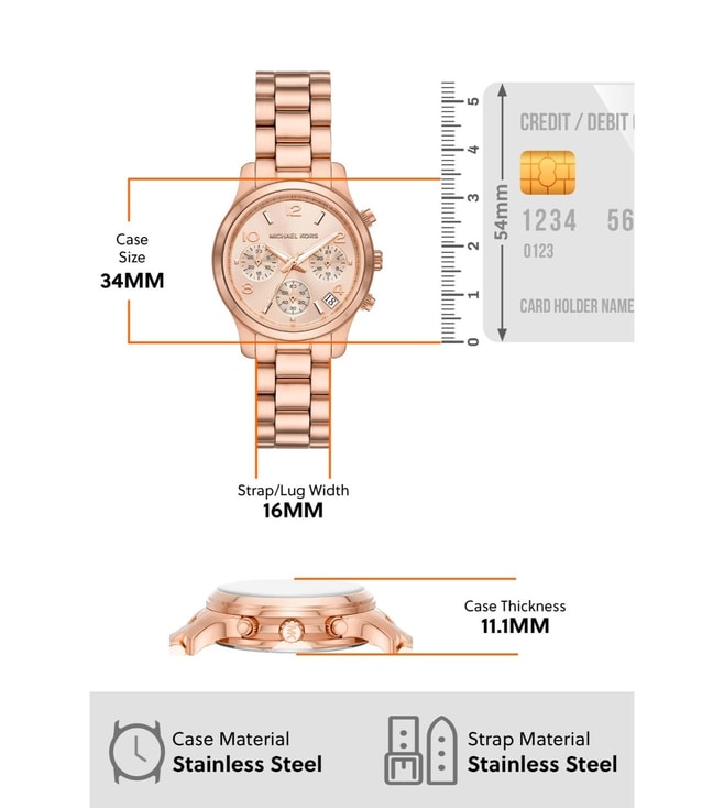 Michael Kors Runway Chronograph Watch for Women MK7327 - KRISHNA WATCH COMPANY