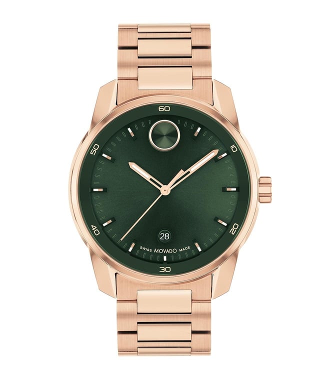 Movado Bold Men's Green Analog Stainless Steel Watch 3601138 - KRISHNA WATCH COMPANY