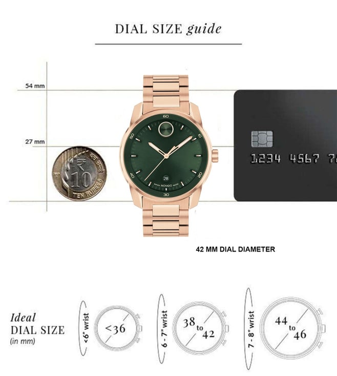 Movado Bold Men's Green Analog Stainless Steel Watch 3601138 - KRISHNA WATCH COMPANY