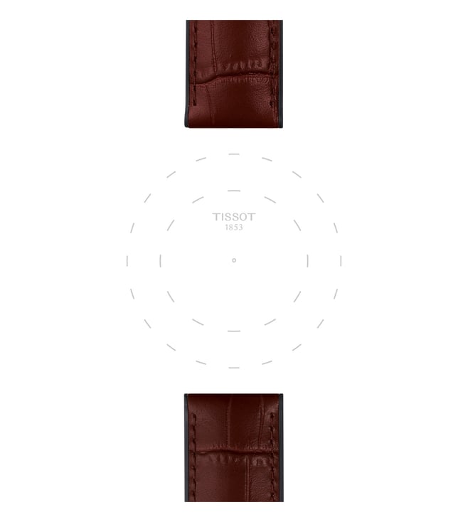Tissot Official Brown Leather And Rubber Parts Strap Lugs 22 mm - T852046767 - KRISHNA WATCH COMPANY