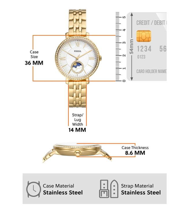 Fossil Jacqueline Analog Watch for Women - ES5167 - KRISHNA WATCH COMPANY