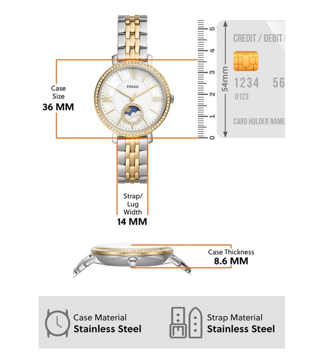 Fossil Jacqueline Analog Watch for Women - ES5166 - KRISHNA WATCH COMPANY