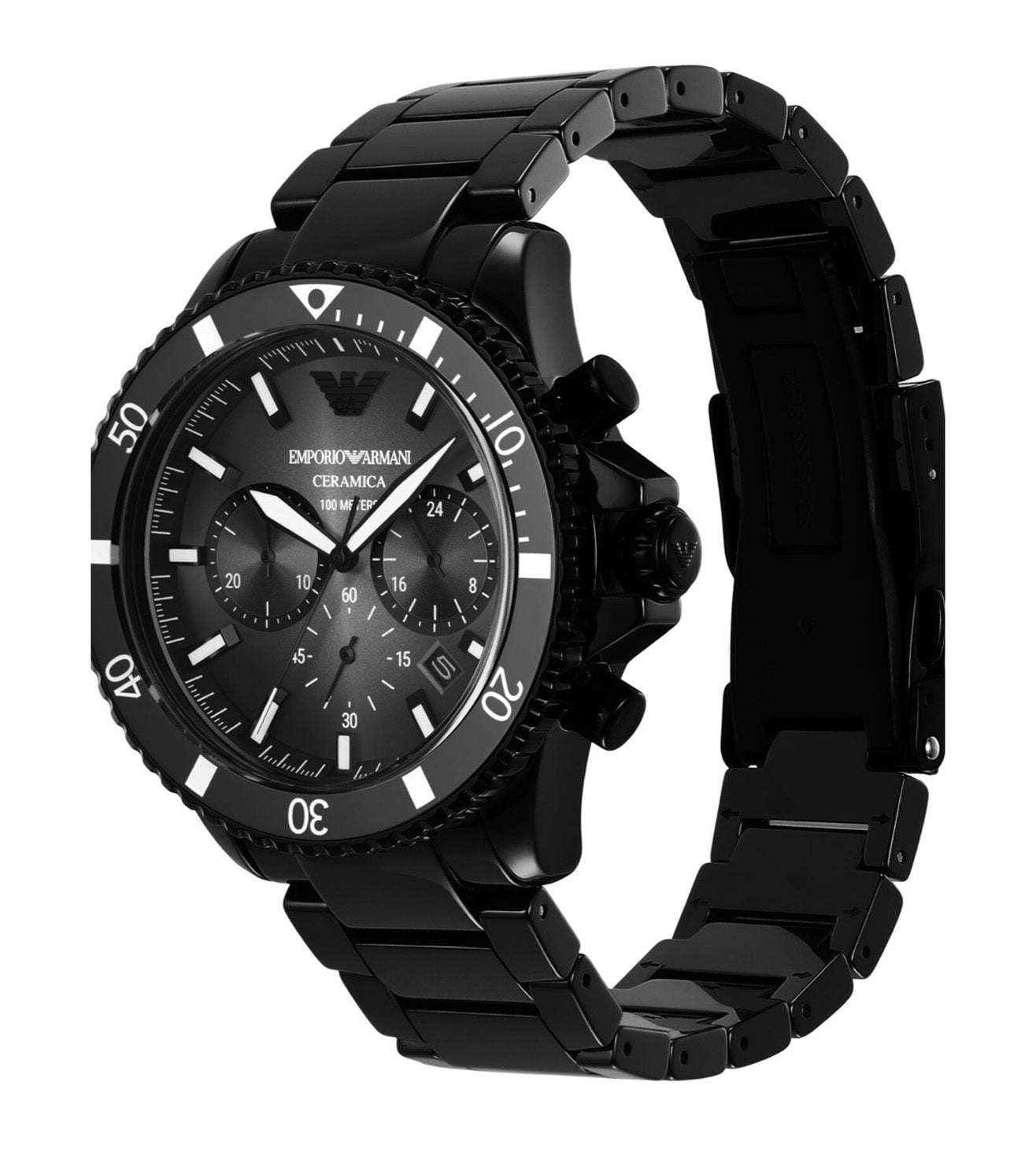 Emporio Armani Chronograph Black Ceramic Watch - AR70010 - KRISHNA WATCH COMPANY