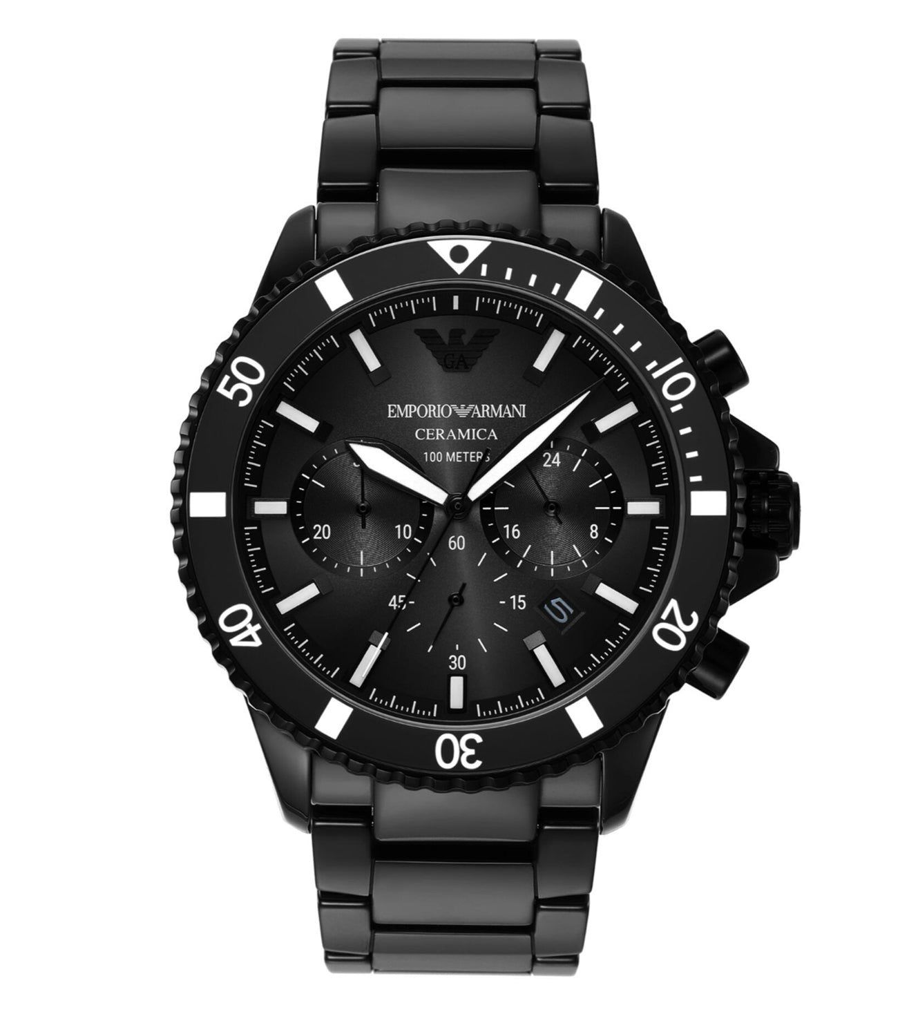 Emporio Armani Chronograph Black Ceramic Watch - AR70010 - KRISHNA WATCH COMPANY