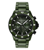 Emporio Armani Chronograph Green Ceramic Watch AR70011