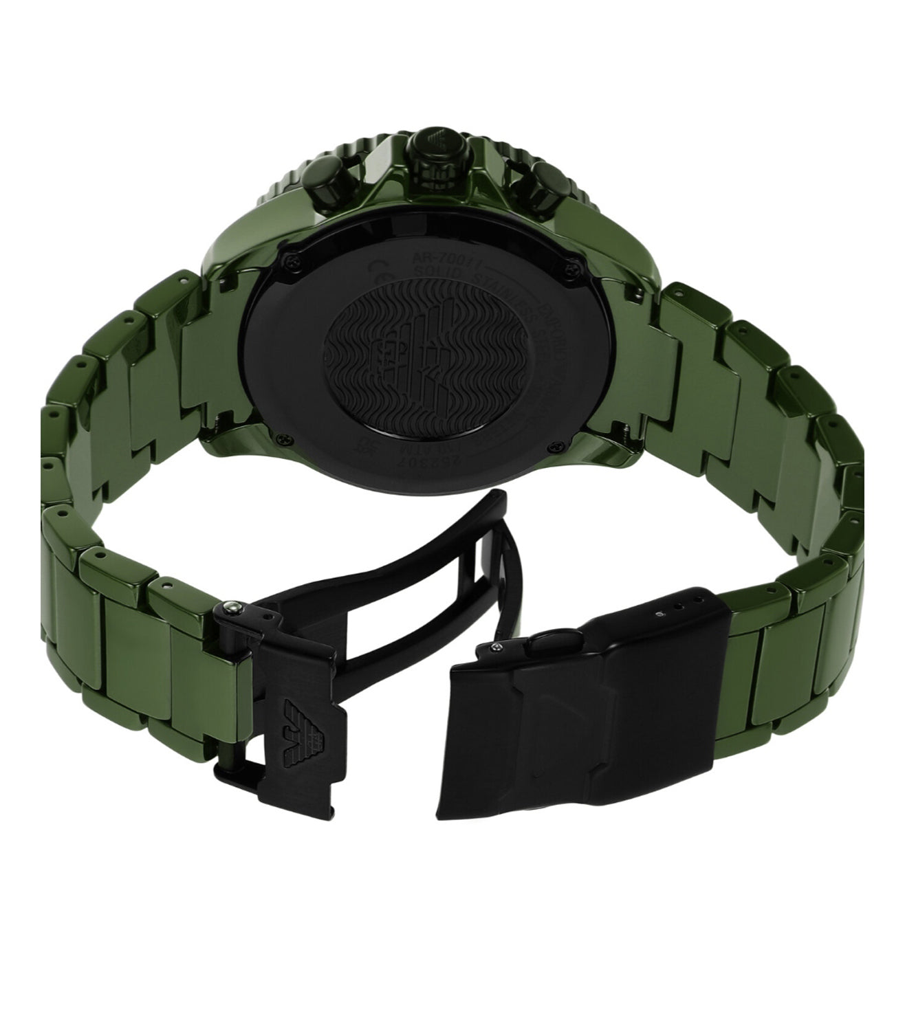 Emporio Armani Chronograph Green Ceramic Watch AR70011 - KRISHNA WATCH COMPANY