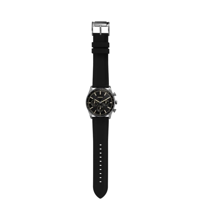 Fossil Sullivan Multifunction Black Silicone Watch BQ2746 - KRISHNA WATCH COMPANY