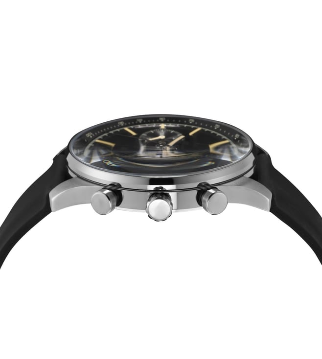 Fossil Sullivan Multifunction Black Silicone Watch BQ2746 - KRISHNA WATCH COMPANY