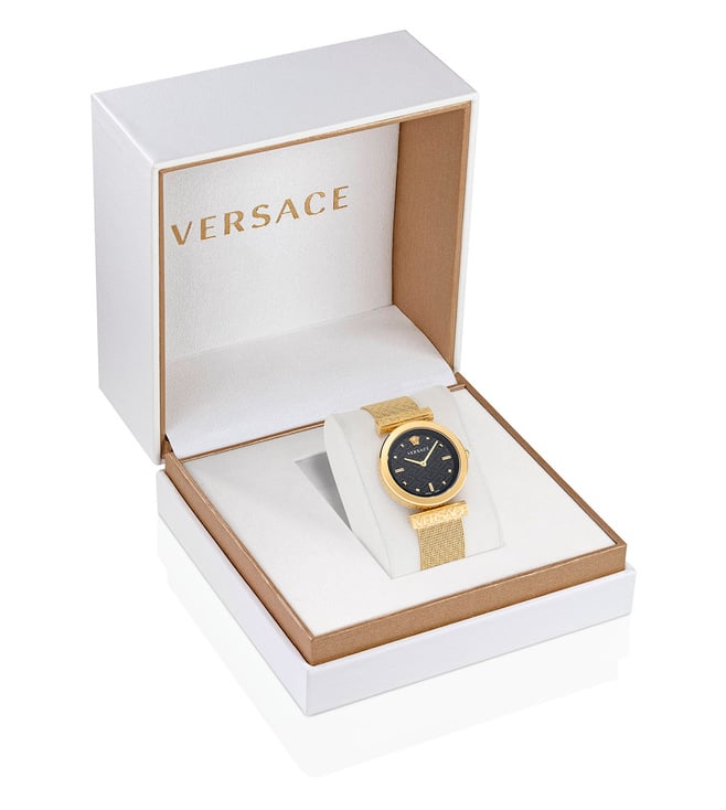 Versace Women Analog Black Round Stainless Steel Dial Watch - VE6J00723 - KRISHNA WATCH COMPANY