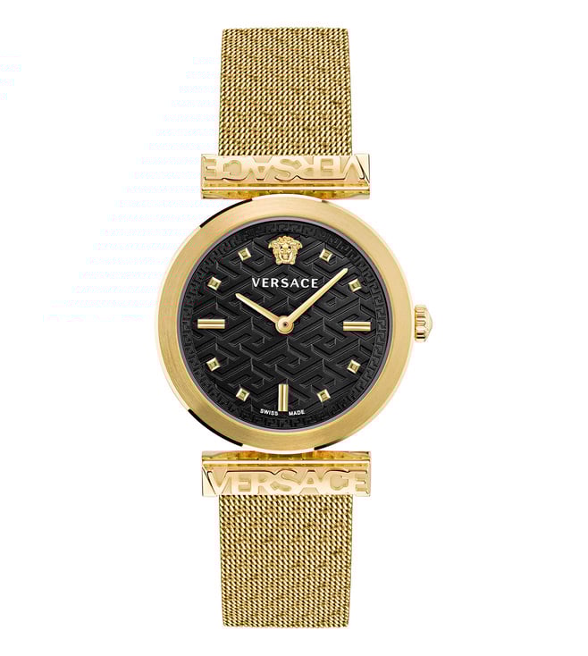 Versace Women Analog Black Round Stainless Steel Dial Watch - VE6J00723