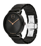 Movado Bold Men's Black Analog Stainless Steel Watch 3601112