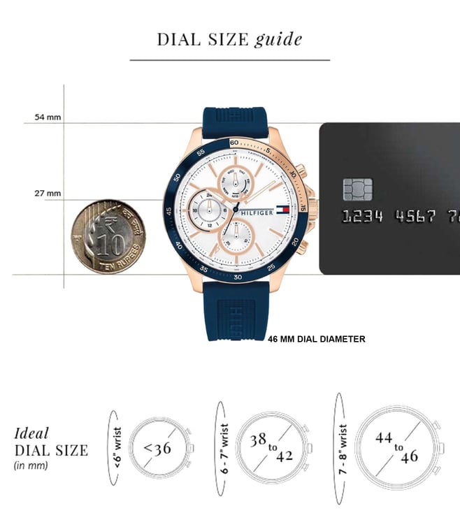Tommy Hilfiger Quartz Multifunction White Dial Silicone Strap Watch for Men TH1791778 - KRISHNA WATCH COMPANY